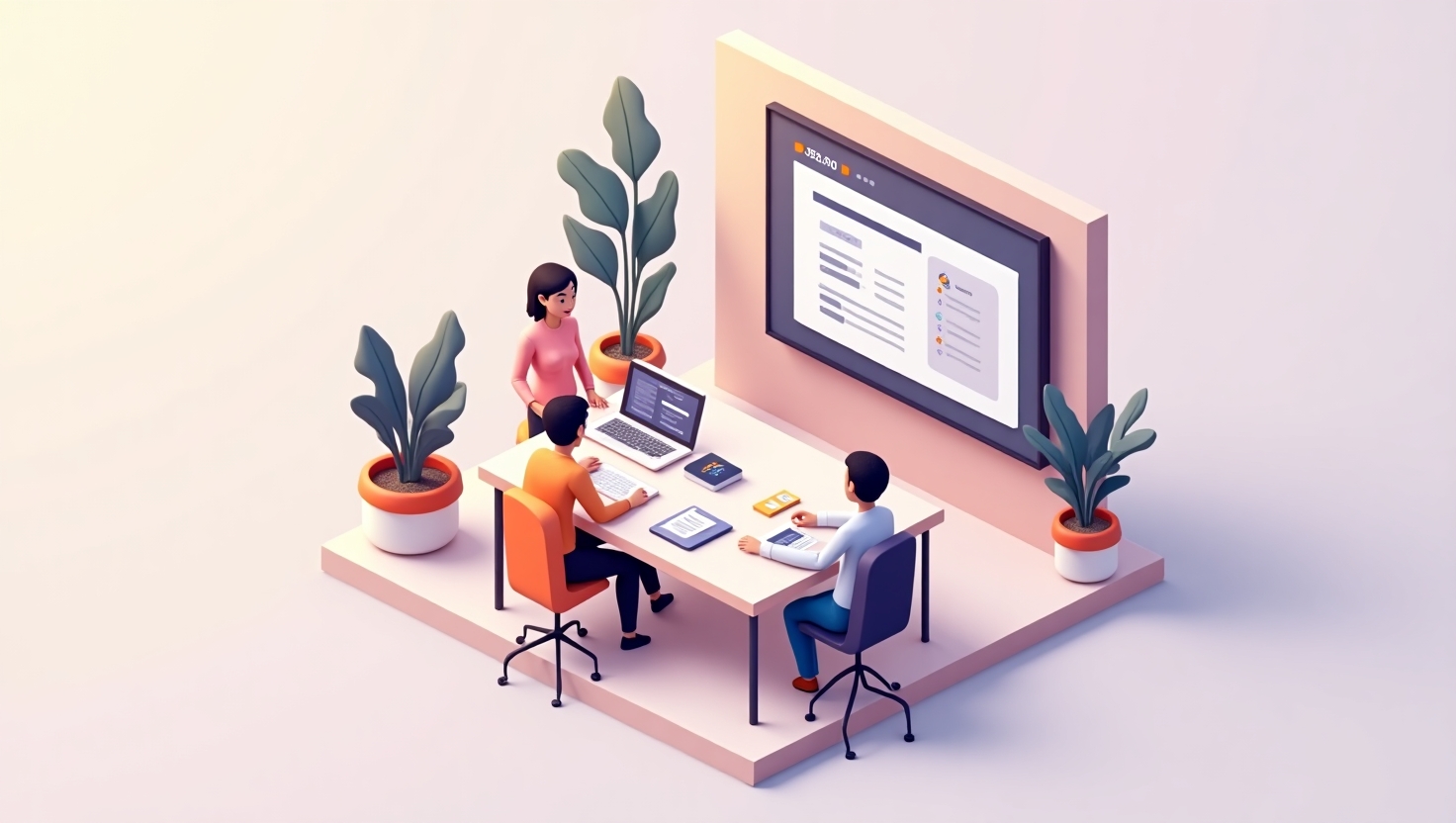 profissional de vendas em reunião online olhando para a tela com o resumo de qualificação de um lead B2B