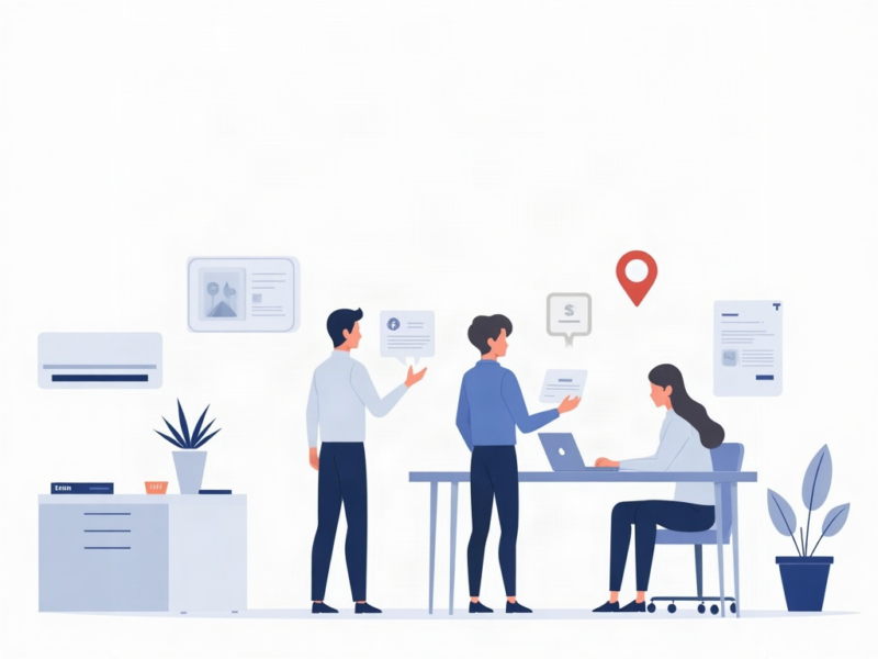 Ilustração de marketing para empresa de ar-condicionado