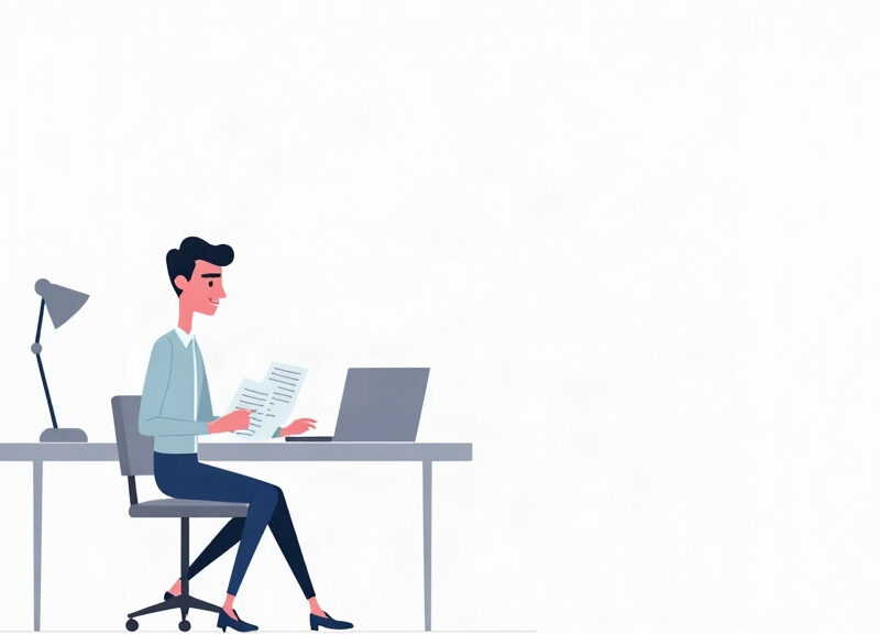 Ilustração editorial de equipe humana revisando conteúdo criado com inteligência artificial para SEO, com fontes, briefing e links organizados.