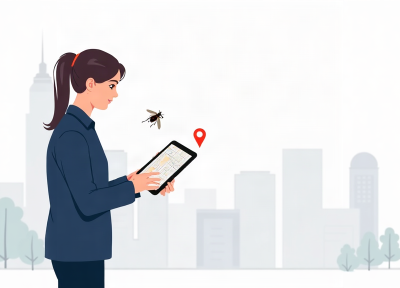 Ilustração sobre SEO local para dedetizadoras por praga e cidade